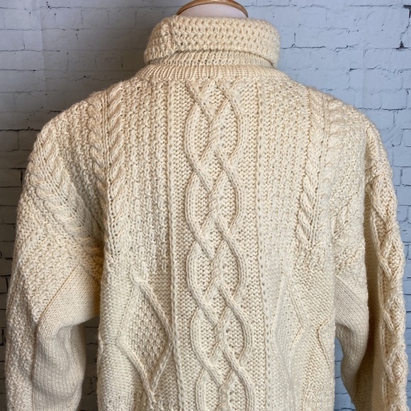 Kennedy of Ardara Vintage Cable-Knit Heavy Sweater Ireland New Wool Fisherman's - Picture 9 of 13